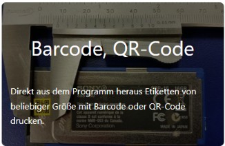 Etiketten mit Barcode oder QRCode