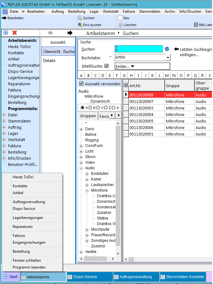 REFLEX Benutzerprofil Programmauswahl ausschalten Beispiel Startmenu.png