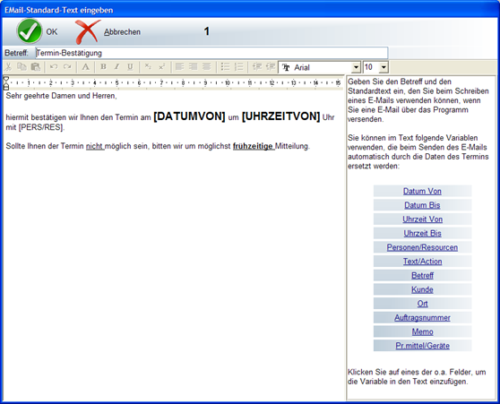 REFLEX TerminManager OptionenundEinstellungen Email-Standard-Text Eingeben.png
