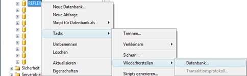 Datenbank wiederherstellen