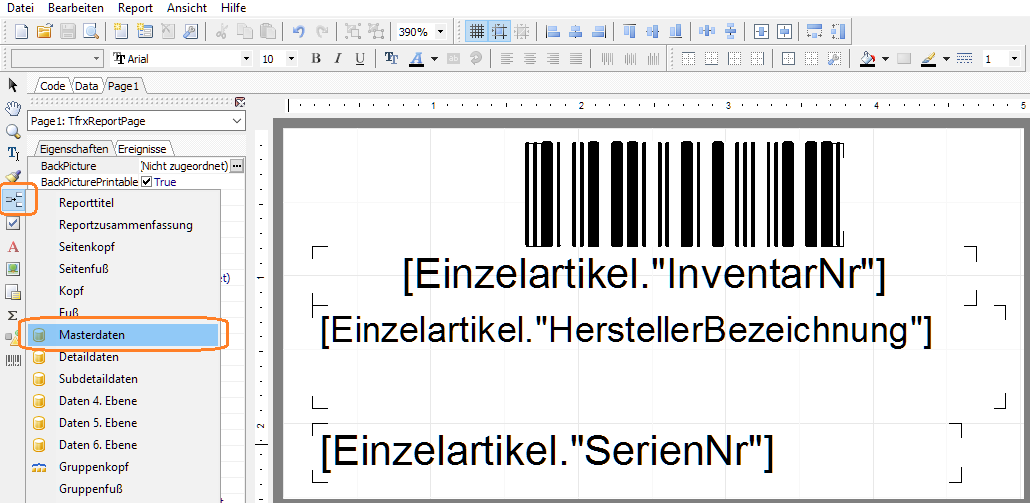 FastReport Etikett Fehler Nur EinEtikett 02.png