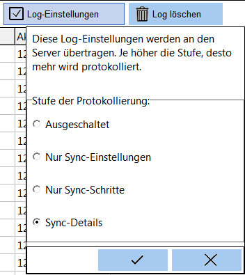 GevitasCloudSync SyncLog Einstellungen.png