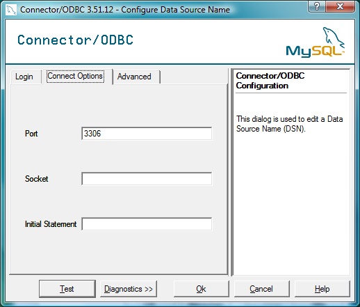 ODBC-Treiber MySQL ConnectOptions 1