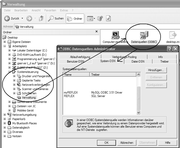 ODBCTreiber konfigurieren