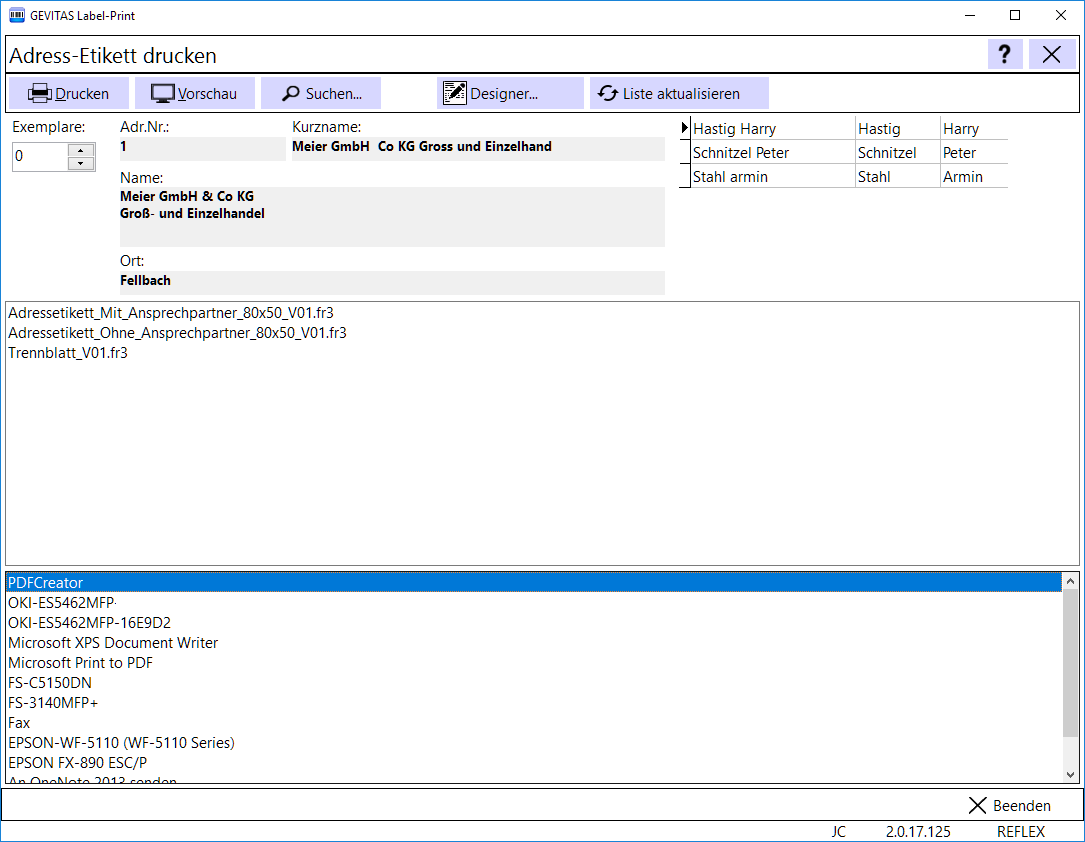 AdrEtiketten Programmfenster 01.png