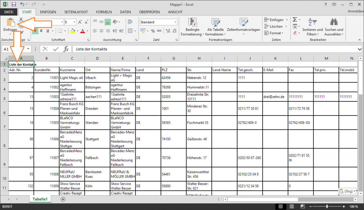 Simpler Export von Kontakten in REFLEX GEVITAS
