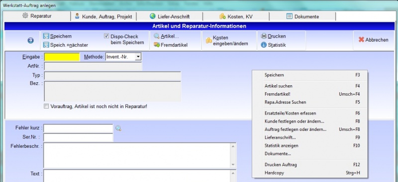 Datei:REFLEX Werkstattauftrag Shortcuts.jpg