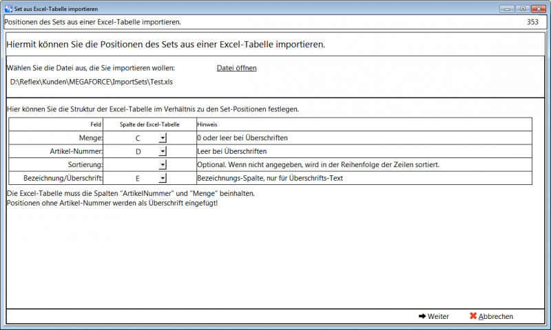 Datei:REFLEX Stammdaten Sets ImportExcel 02Optionen.png