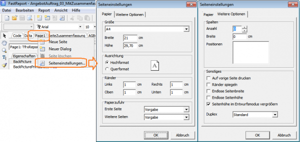 FastReport Seiteneinstellungen.png