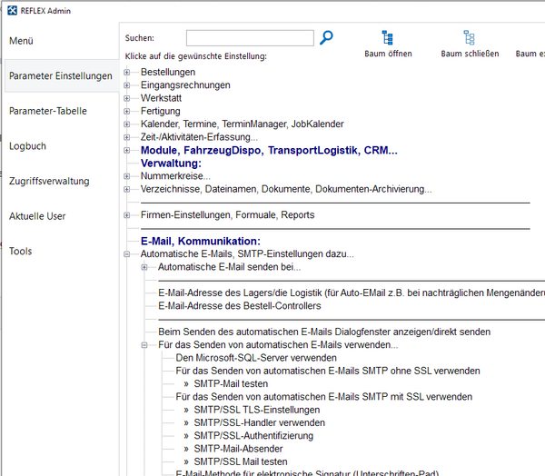 RxAdmin SMTP Einstellungen 01 TreeView.png