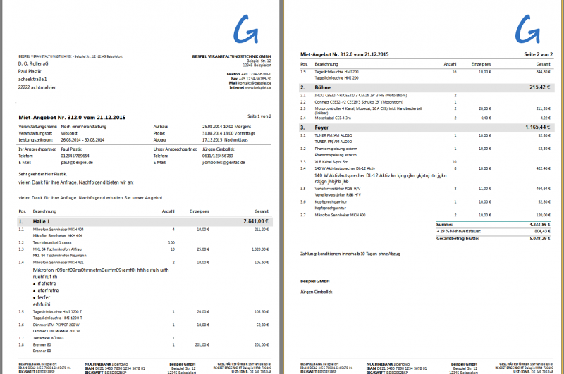 Datei:FastReport StandardFormular Auftrags Bsp.png