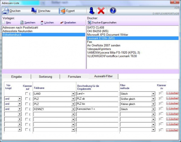 REFLEX Stammdaten Kontake Adressetiketten Drucken REFLEX Auswahlfilter2.jpg