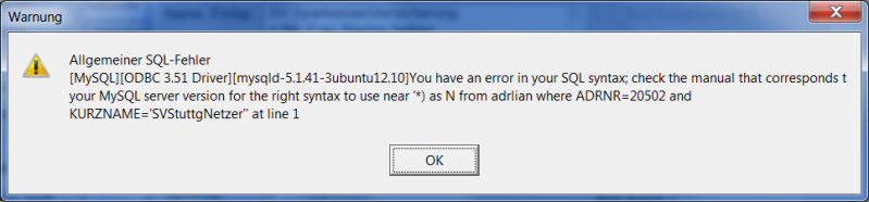 Datei:Reflex Update Faktura MySQL-Fehler Syntax-Error.png