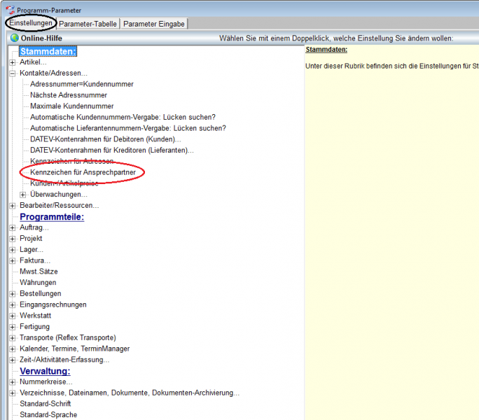 Datei:REFLEX Admin-Optionen Auftragskennzeichen Parameter.png