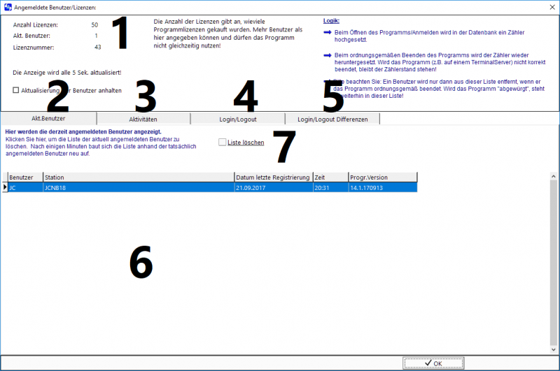 Datei:REFLEX AdminOptionen Lizenzen Anzeigen.png